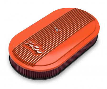 Holley Vintage Series Oval Air Cleaner, Factory Orange Machined 120-403