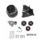 Holley LS High-Mount A/C Accessory Drive Kit, Includes R4 A/C Compressor, Tensioner, & Pulleys- Black Finish 20-140BK