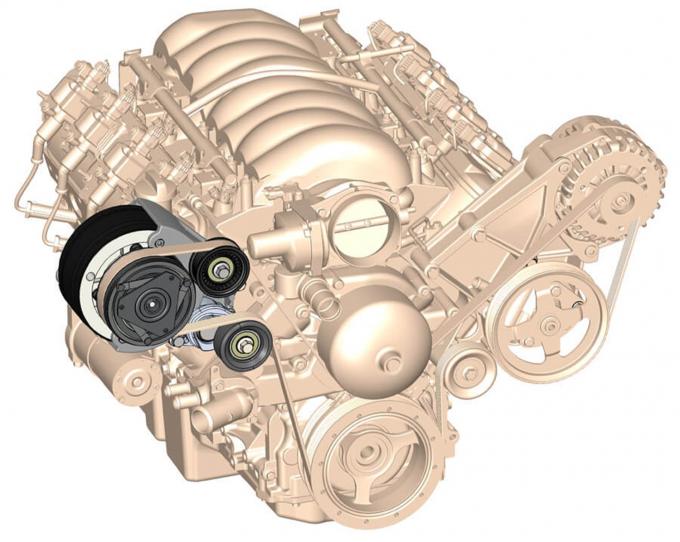 Holley LS High-Mount A/C Accessory Drive Kit, Includes R4 A/C Compressor, Tensioner, & Pulleys 20-140