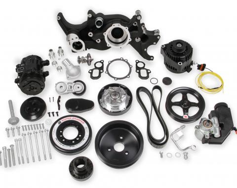 Holley Premium Black Mid-Mount Complete Accessory System for LT Engines 20-200BK
