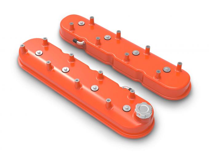 Holley Tall LS Valve Covers, Factory Orange 241-164