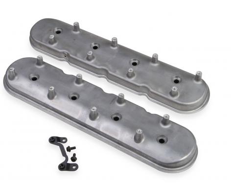 Holley Standard Height LS Valve Covers for Dry Sump Applications, Natural Cast 241-92