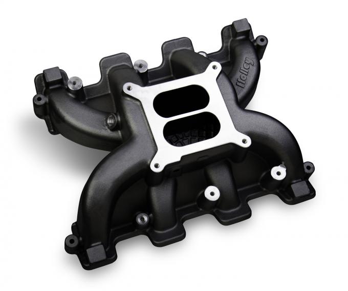 Holley Dual Plane Carbureted Intake, GM LS3/L92, Black 300-129BK