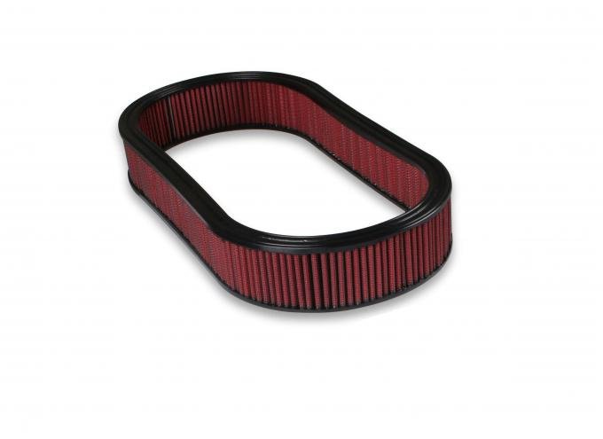 Holley Oval Red Washable Gauze Filter 120-409