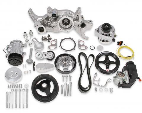 Holley Polished Mid-Mount Complete Accessory System 20-185P