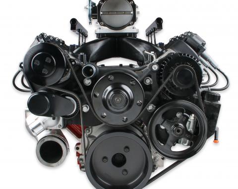 Holley Premium Black Mid-Mount LS7 Complete Accessory System, Dry Sump 20-190BK
