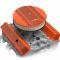 Holley Vintage Series Finned Valve Covers, with Emissions, SBC, Factory Orange Machined Finish 241-239