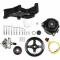 Holley LS/LT High-Mount Alternator & Power Steering Pump Accessory Drive Kit, Driver's Side Bracket-Black Finish 20-143BK