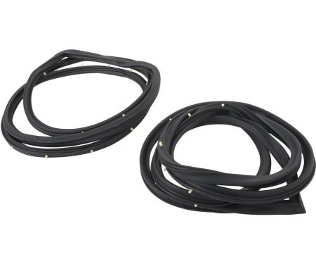 OER 1968-74 Nova, 1973-74 Apollo, Omega, Ventura, Front Door Frame Weatherstrip, 4 Door Sedan, Pair K454