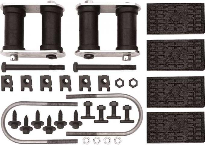 OER 1967-74 GM Multi-Leaf Rear Leaf Spring Installation Kit - with Sway Bar - Various Models R361