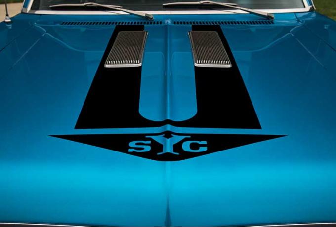 OER 1969 Nova Yenko, Fender, Hood, Quarter Panel Stripe Set , Black 14462