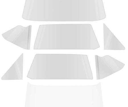 1966-67 Chevy II / Nova, 2-Door Hardtop, Glass Set (8 Piece), Clear