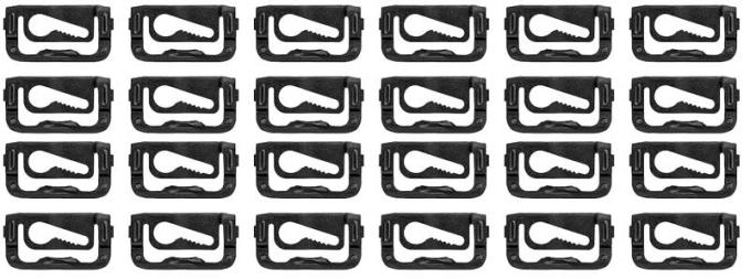 1968-77 GM, Molding Clip, Windshield and Back Window Reveal Molding, Stamped Steel, 24 pcs