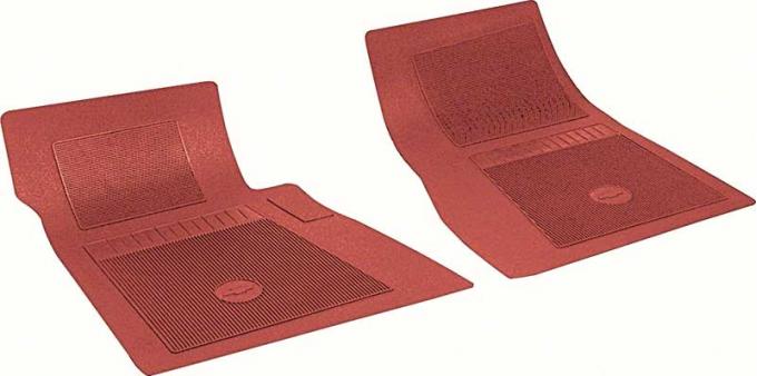 OER Chevrolet 2 Piece Red Front Bow Tie Floor Mat Set FP72002