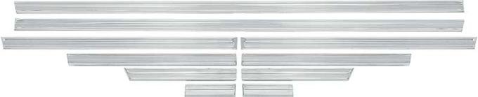 OER 1967 Chevrolet Nova SS, Lower Body Side Molding Set, with Hardware, 10 Piece Set 153045