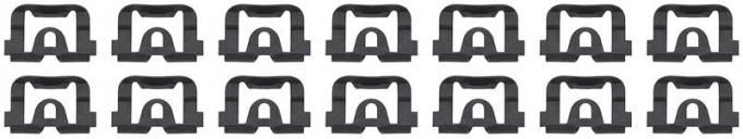 OER 1967-85 GM, Retaining Clip Set, For Front or Rear Window Molding, Steel, 14 Piece Set 153737