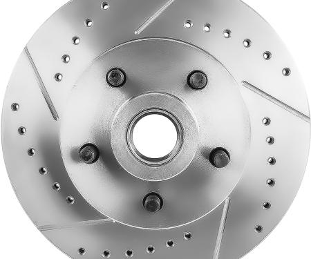 OER 1955-70 Chevy Full Size, 1964-72 GM A-Body, 1968-74 Nova X-Body, 1967-69 F-Body, Brake Rotor, Front, 11" Diameter, 5x4.75" Lug Pattern, Drilled and Slotted, LH GM5514R