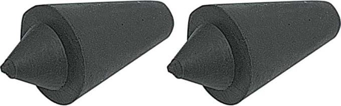 OER 1969-77 Camaro, 1973-74 Nova, Ventura, Apollo, Omega, Rear License Bracket Rubber Bumpers, 13/16" Tall, Pair 3937590