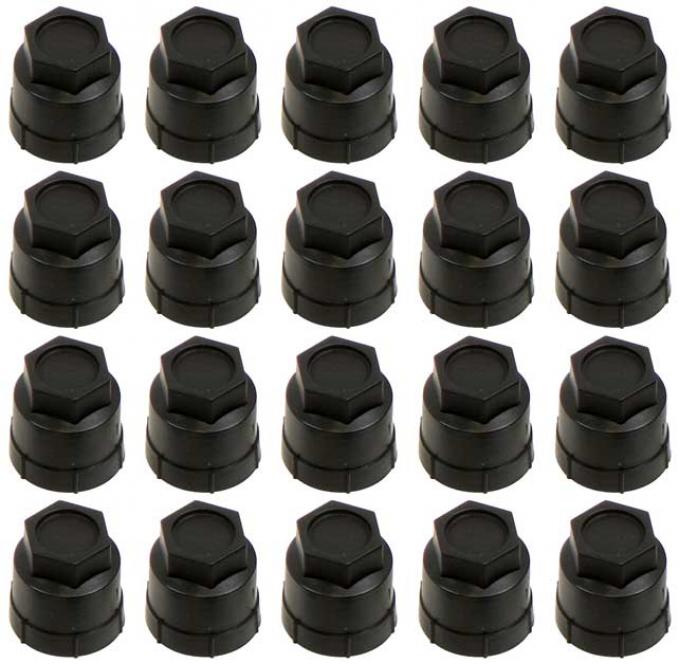 OER Lug Nut Caps Black - Set of 20 *R5124