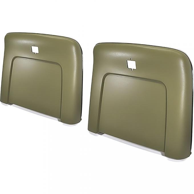 OER 1969-72 Buick, Cadillac, Chevrolet, Oldsmobile, Pontiac, Strato Bench or Bucket, Seat Back Panels, Ivy Gold ABS N1109