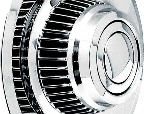 1968-82 Chevrolet, Chrome Rally Wheel Derby & Cap, Short Style, w/o Wording, Each