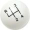 OER 1958-70 GM, Muncie 4-Speed Shift Knob, 1-3/4" with 5/16"-18 Thread, White, Various Models, 3921147W