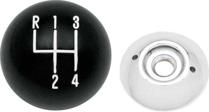 OER Black 4-Speed Shift Knob with 3/8"-16 Thread 3961437A