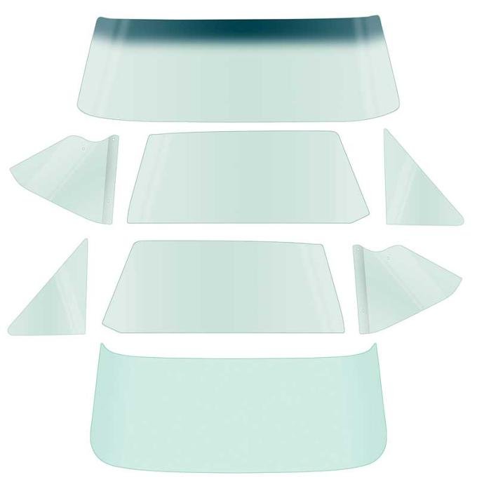 OER 1966-67 Chevy II / Nova 2 Door Hardtop, Glass Set (8 Piece), Tinted *NR805T