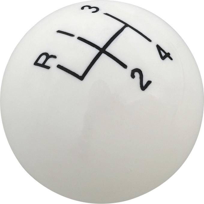 OER 1958-70 GM, Muncie 4-Speed Shift Knob, 1-3/4" with 5/16"-18 Thread, White, Various Models, 3921147W