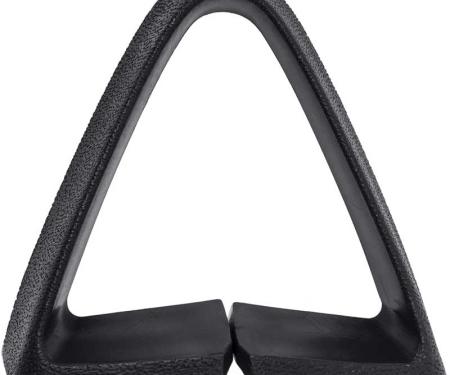 OER 1973-81 Buick, Chevy, Pontiac, Olds, Bucket Seat Belt Guide, Triangle, Black, Each 9737575