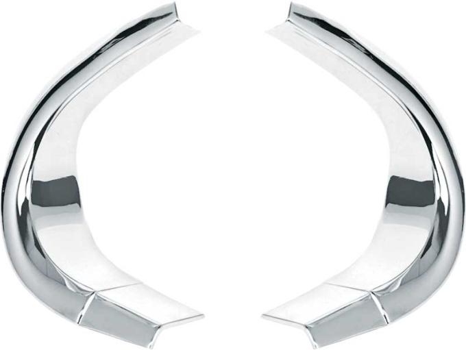 OER 1966-67 Chevy II, Nova, Outer Quarter Window Reveal Moldings, Pair, 7581158
