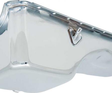 OER 1965-90 Chevrolet, Oil Pan, Big Block, 4 Quart, 7-3/4" Deep Sump, Chrome T9294