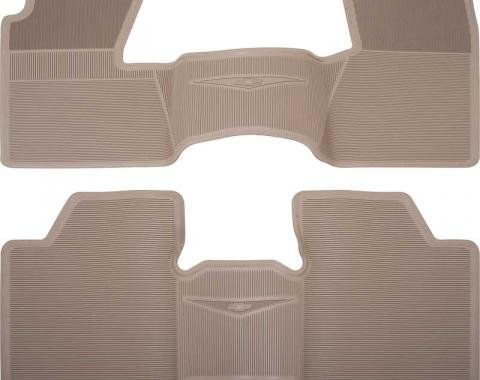 OER 1962-64 Chevy II / Nova Fawn 2 Piece (Full Front / Full Rear) OE Style Rubber Floor Mat Set M62017