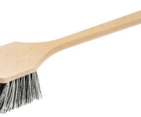 OER Wash Brush Gentle Bristles Straight Head 18" Handle Grey/White K89835