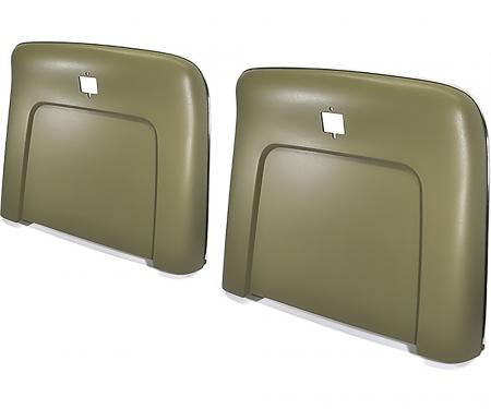 OER 1969-72 Buick, Cadillac, Chevrolet, Oldsmobile, Pontiac, Strato Bench or Bucket, Seat Back Panels, Ivy Gold ABS N1109