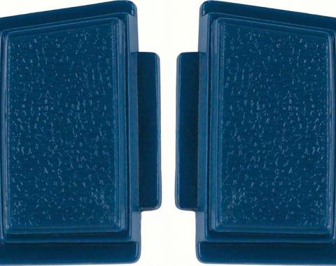 OER 1969-70 Standard Steering Wheel Horn Buttons Dark Blue (pair) K213DB
