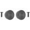 OER 1968-88 GM, Window Handle Knob Set, with Rivets, for Doors or Quarter Window, Black, Pair WCK35