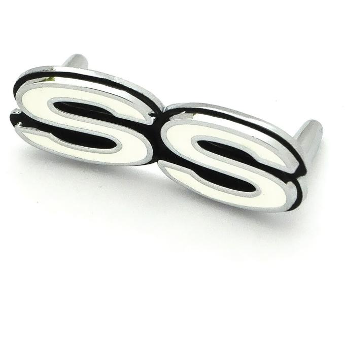 OER 1970-70 Chevrolet Nova, Chevelle, Camaro, Horn Cap Emblem, White/Silver S.S. GM# 3973852 ST12282C
