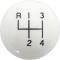 OER 1967-1971 GM, Various Models, Hurst 4-Speed Shift Knob, 1-3/4" with 3/8"-16 Thread, White 3961437W