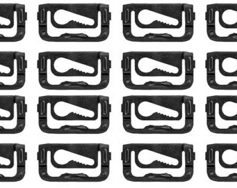 1968-77 GM, Molding Clip, Windshield and Back Window Reveal Molding, Stamped Steel, 24 pcs