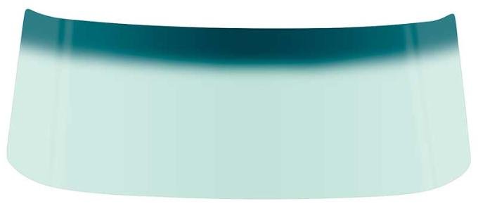 OER 1962-67 Chevy II, Nova, Front Windshield Glass, 2 & 4 Door Sedan & Station Wagon, Light Green Tint, with Blue/Green Upper Shaded Band NR689T
