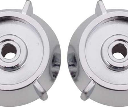 OER 1964-65 Impala, Bel Air, Chevy II Nova, Inner Radio Knobs, Die-Cast Chrome, Pair 14664