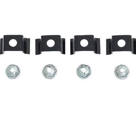 OER 1968-76 Nova, Ventura, Apollo, Omega, GTO, Forward Console Plate Hardware Set, Various Models 3925443