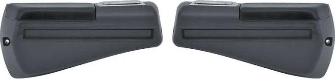OER 1968-72 Nova, Chevelle, Skylark, GTO, Rear Armrest Assemblies, w/o Trim Moldings, Black K99701