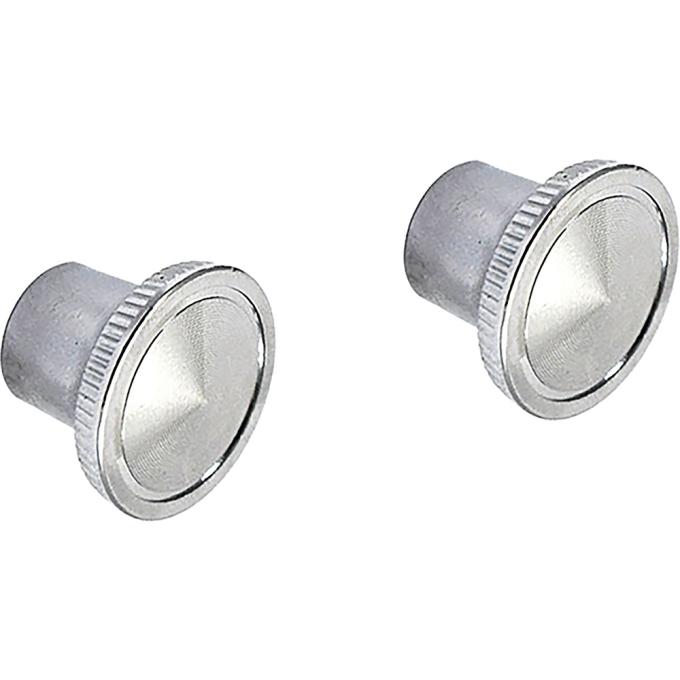 1965-66 Impala, Caprice, Bel Air, Chevy II/Nova, Chevelle, El Camino, Radio Volume & Tuning Knobs, Die-Cast Zinc, Chrome Plated