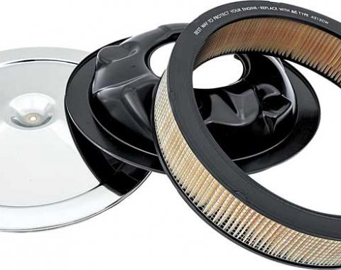 OER 1966-69 Open Element Air Cleaner with Curved Imprint On Lid 6423907