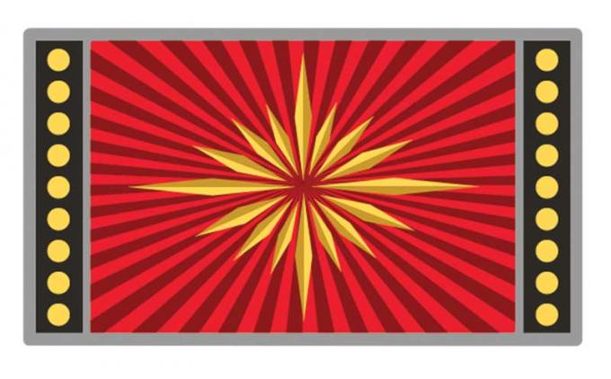 1965-66 Impala, Nova, Seat Belt Emblem, Starburst, Deluxe Interior, Embossed, Gold/Red, Pair