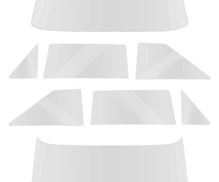 1962-65 Chevy II / Nova, 2-Door Hardtop, Glass Set (8 Piece), Clear