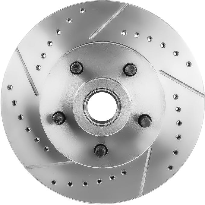 OER 1955-70 Chevy Full Size, 1964-72 GM A-Body, 1968-74 Nova X-Body, 1967-69 F-Body, Brake Rotor, Front, 11" Diameter, 5x4.75" Lug Pattern, Drilled and Slotted, LH GM5514R