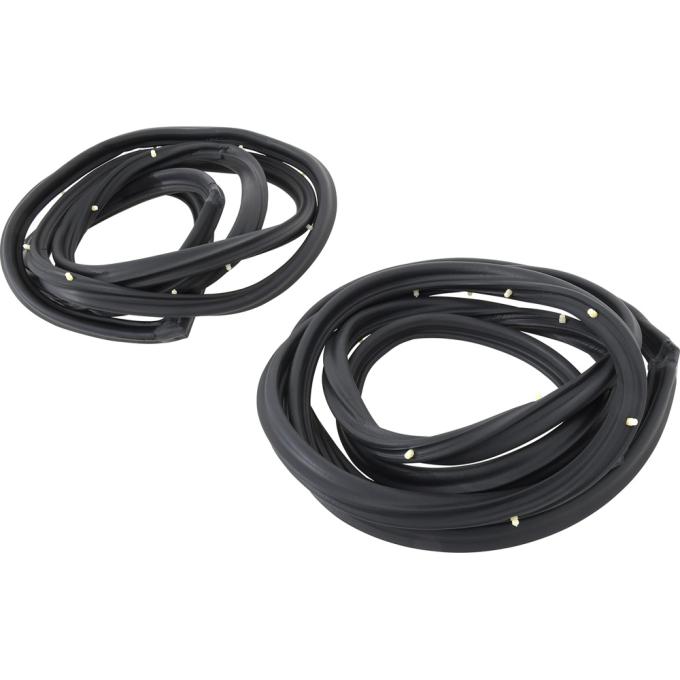 OER 1962-67 Chevy II, Nova Door Frame Weatherstrip Seals, 2 Door Sedan, Pair K440